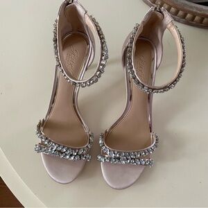 Jewel Badgley Mischka Crystal Embellished Heels